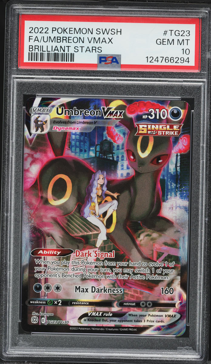 2022 Pokemon Sword & Shield Brilliant Stars CHR Umbreon VMAX #TG23 PSA 10 GEM MINT