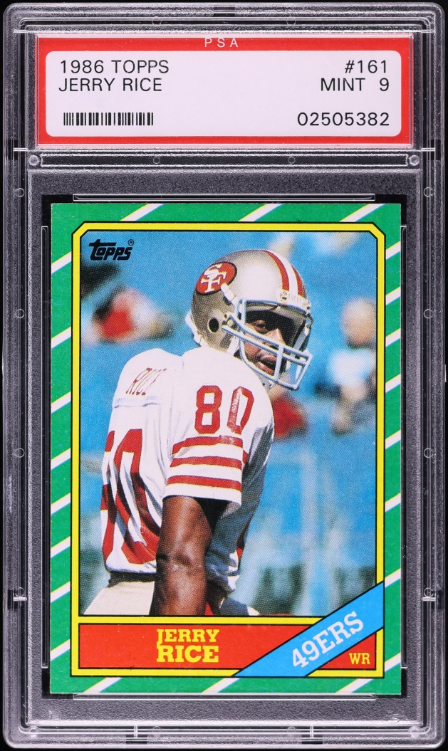 1986 Topps Football Jerry Rice ROOKIE #161 PSA 9 MINT