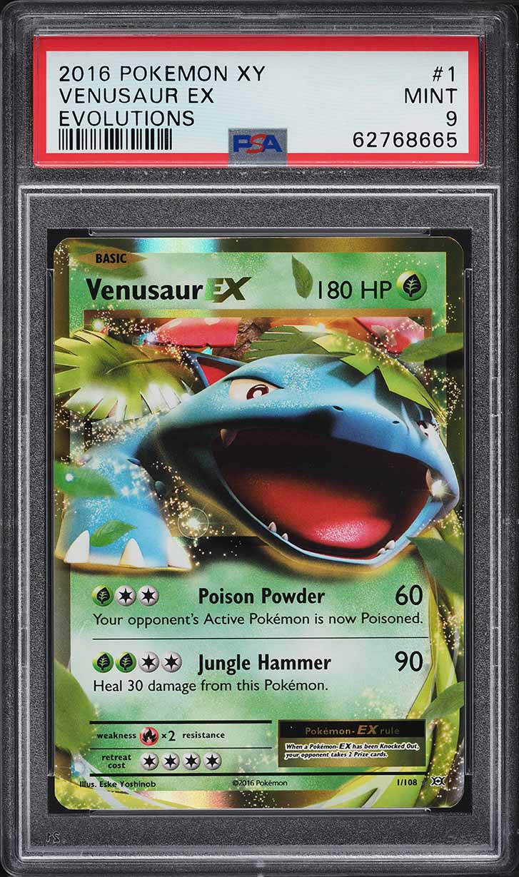 2016 Pokemon XY Evolutions Venusaur EX #1 PSA 9 MINT