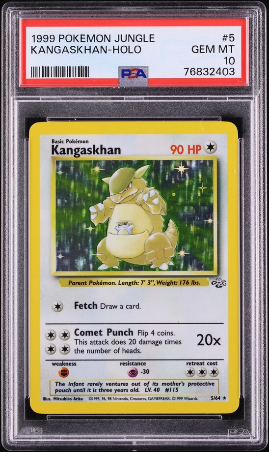 1999 Pokemon Jungle Holo Kangaskhan #5 PSA 10 GEM MINT