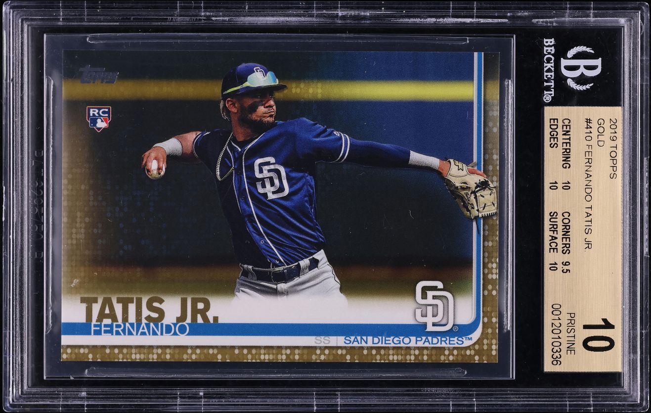 2019 Topps Gold Fernando Tatis Jr. ROOKIE /2019 #410 BGS 10 PRISTINE