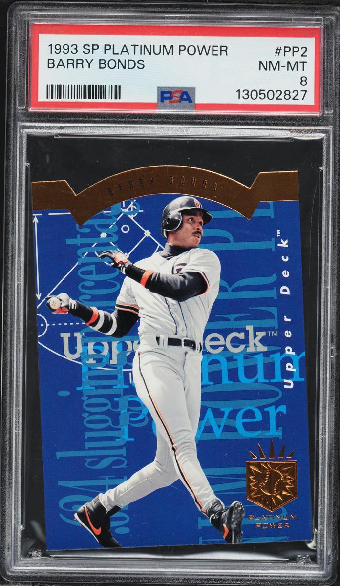 1993 SP Platinum Power Die-Cut Barry Bonds #PP2 PSA 8 NM-MT