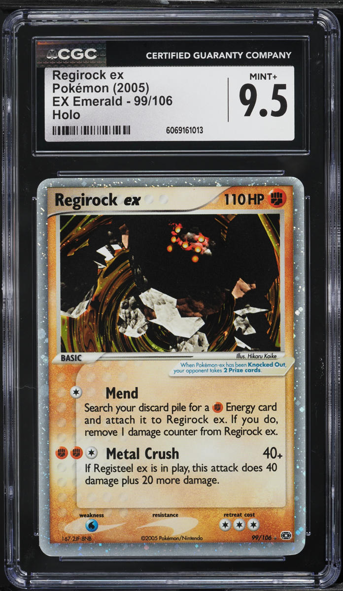 2005 Pokemon EX Emerald Holo Regirock ex #99 CGC 9.5 MINT+