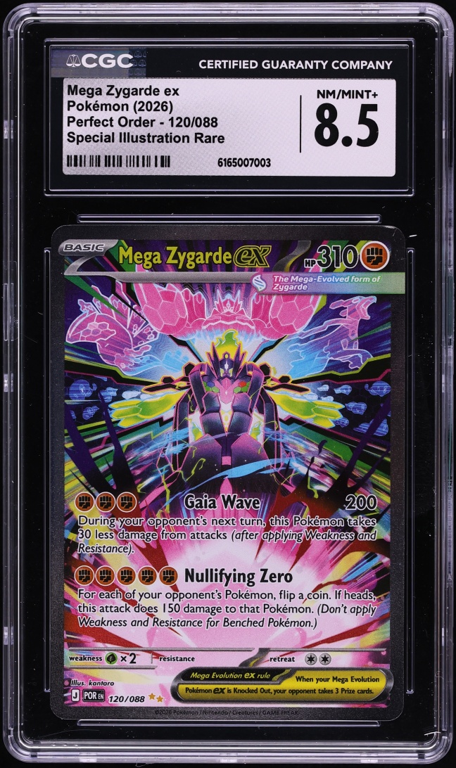2026 Pokemon Mega Evolution Perfect Order SIR Mega Zygarde Ex #120 CGC 8.5 NM-MT+