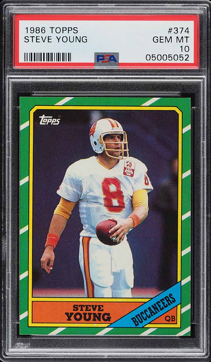 1986 Topps Football Steve Young ROOKIE #374 PSA 10 GEM MINT
