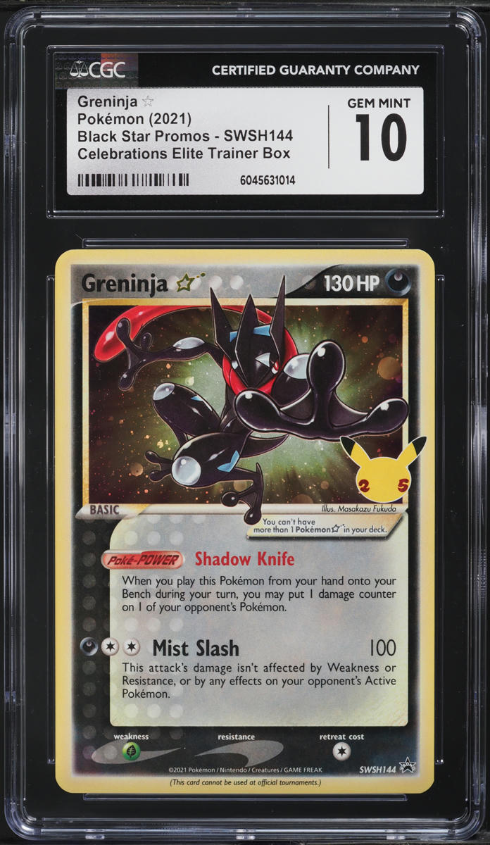 2021 Pokemon SWSH Black Star Promo Celebrations Greninja Gold Star #144 CGC 10