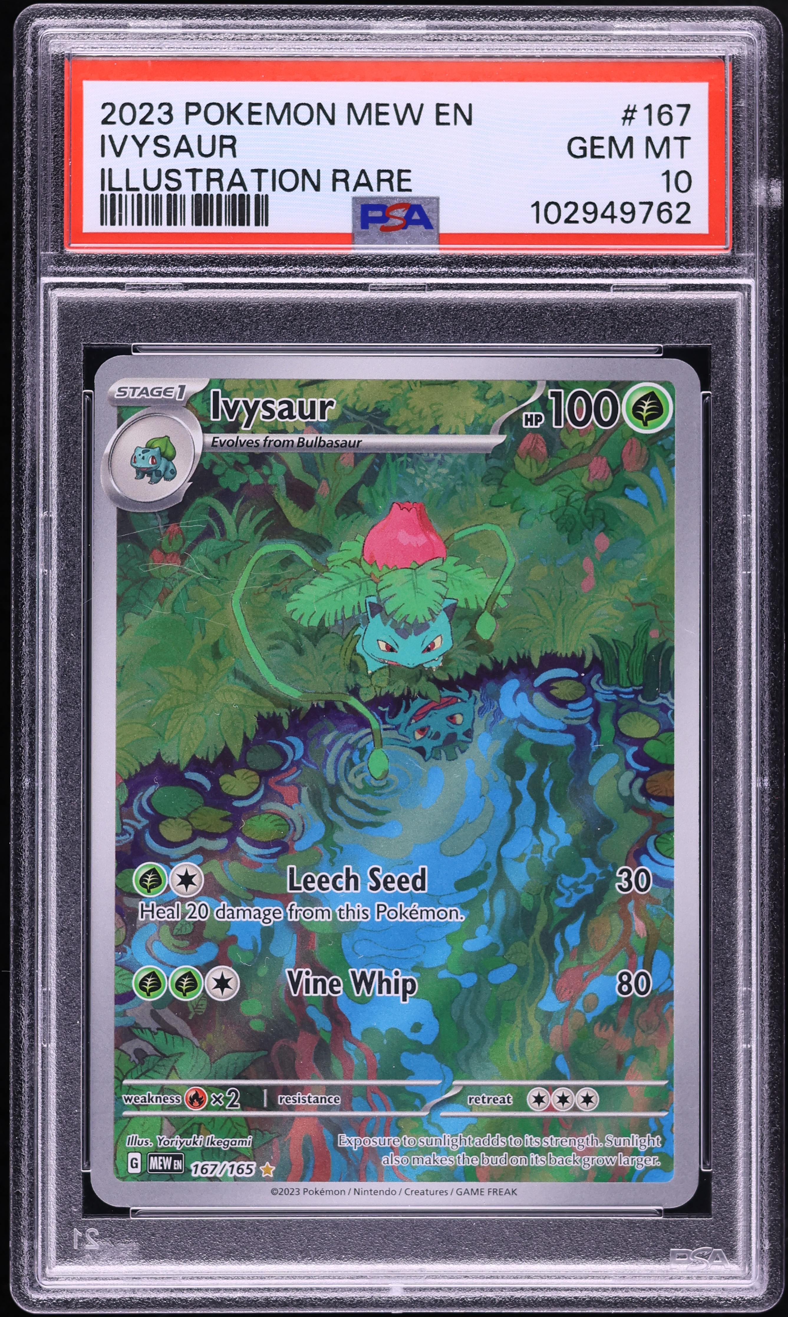 2023 Pokemon Scarlet & Violet 151 IR Ivysaur #167 PSA 10 GEM MINT