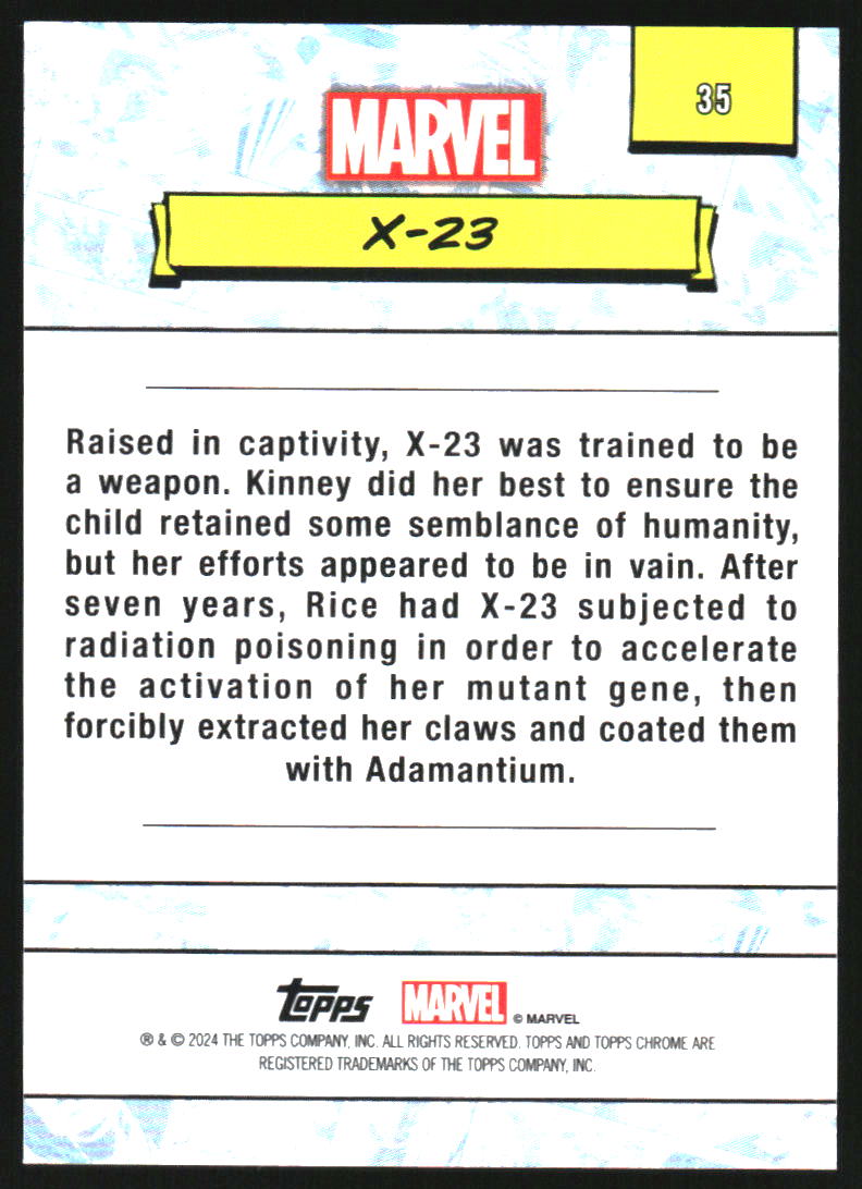 2024 Topps Chrome UK Sapphire Edition Marvel Gold 35 X23 /50 on