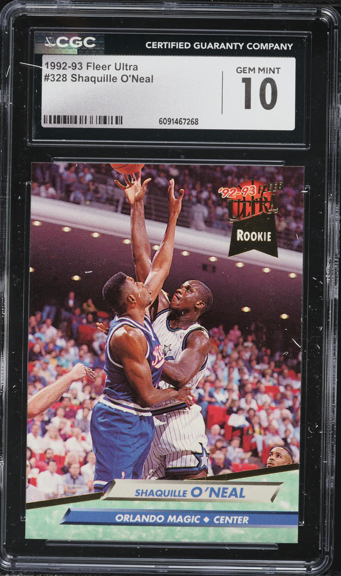 1992 Ultra Basketball Shaquille O'Neal ROOKIE #328 CGC 10 GEM MINT