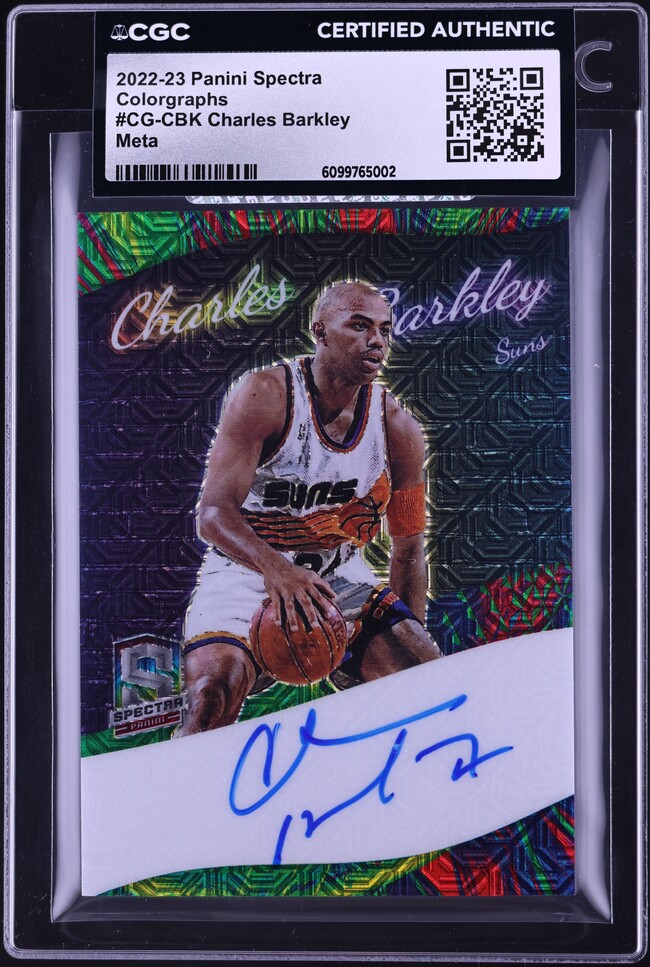 2022 Panini Spectra Colorgraphs Meta Prizm Charles Barkley AUTO