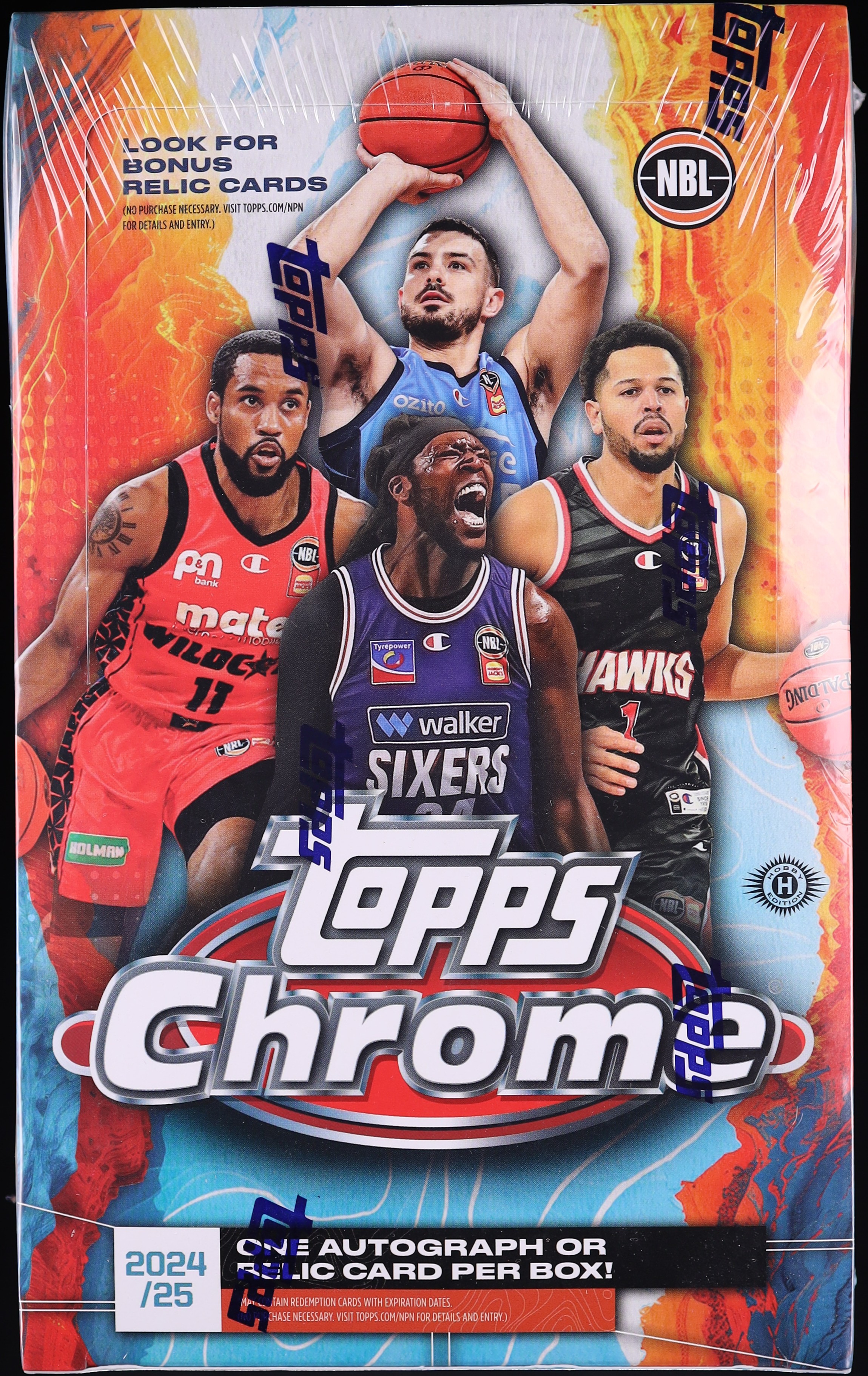 2024 Topps Chrome NBL Basketball Sealed Hobby Box, 20ct Packs on