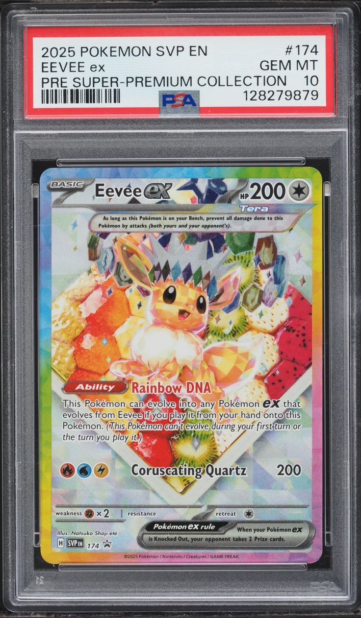 2025 Pokemon Scarlet & Violet Promo Prismatic Evolutions Premium Eevee ex #174 PSA 10 GEM MINT