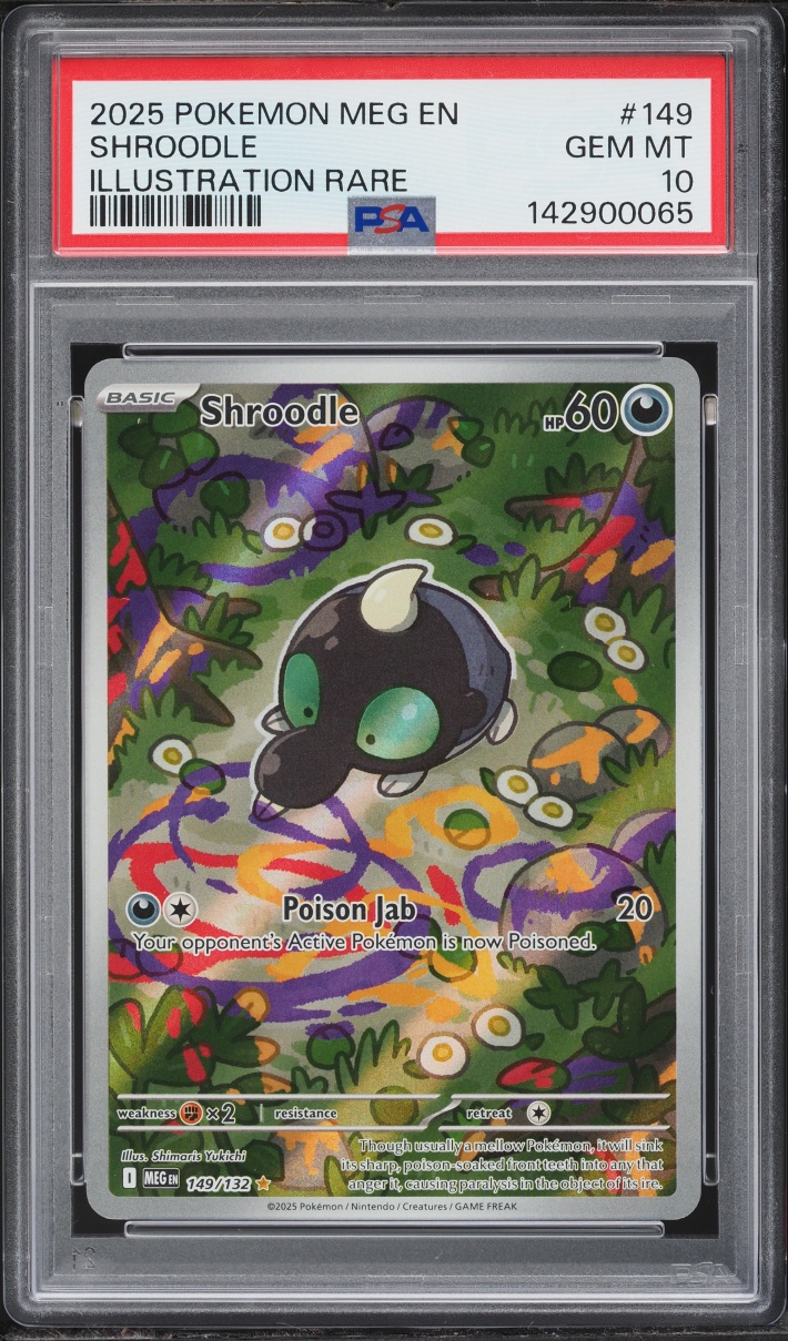 2025 Pokemon Mega Evolution IR Shroodle #149 PSA 10 GEM MINT