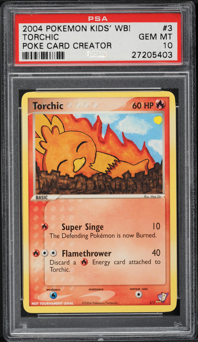 2004 Pokemon Kids' WB! Poke Card Creator Torchic #3 PSA 10 GEM MINT