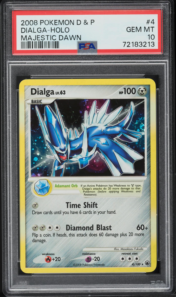 2008 Pokemon Diamond & Pearl Majestic Dawn Holo Dialga #4 PSA 10 GEM MINT