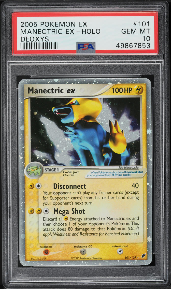 2005 Pokemon EX Deoxys Holo Manectric ex #101 PSA 10 GEM MINT
