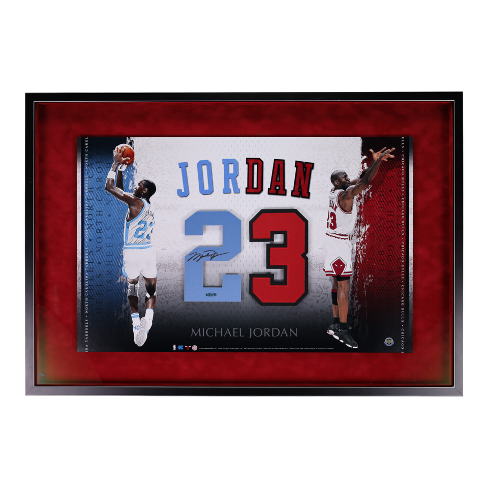 Michael Jordan Signed Autographed Framed Poster - UDA AUTH on Fanatics ...