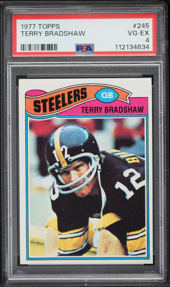 1977 Topps Football Terry Bradshaw #245 PSA 4 VGEX