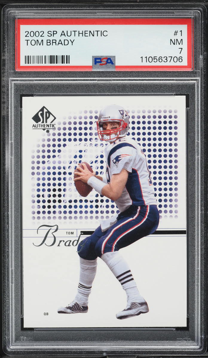 2002 SP Authentic Tom Brady #1 PSA 7 NRMT
