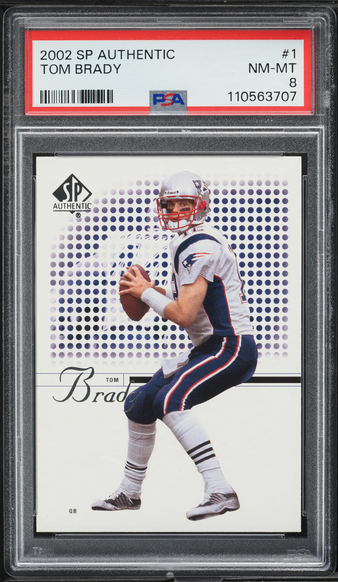 2002 SP Authentic Tom Brady #1 PSA 8 NM-MT