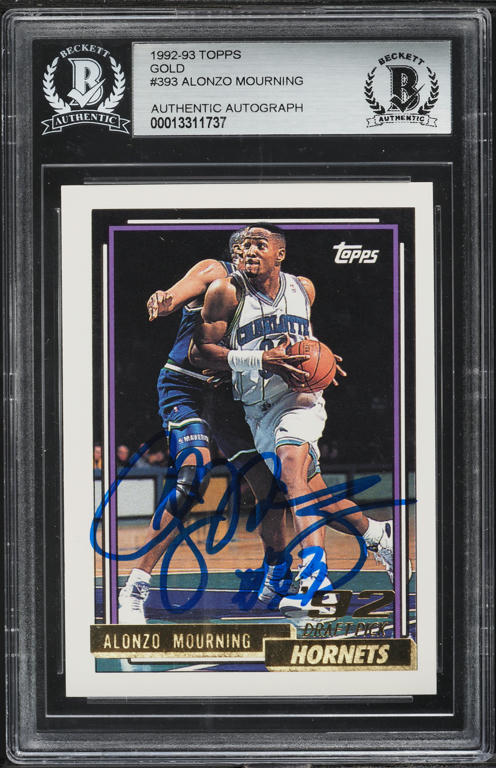 1992 Hoops Alonzo Mourning ROOKIE #361 PSA 9 MINT on Fanatics Collect