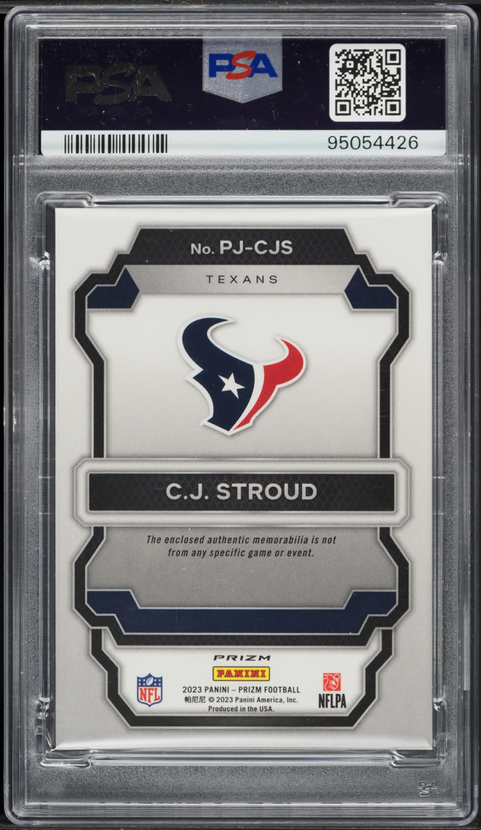 2023 Panini Prizm Premier Jerseys Pink C.J. Stroud ROOKIE PATCH #PJ-CJS PSA 10