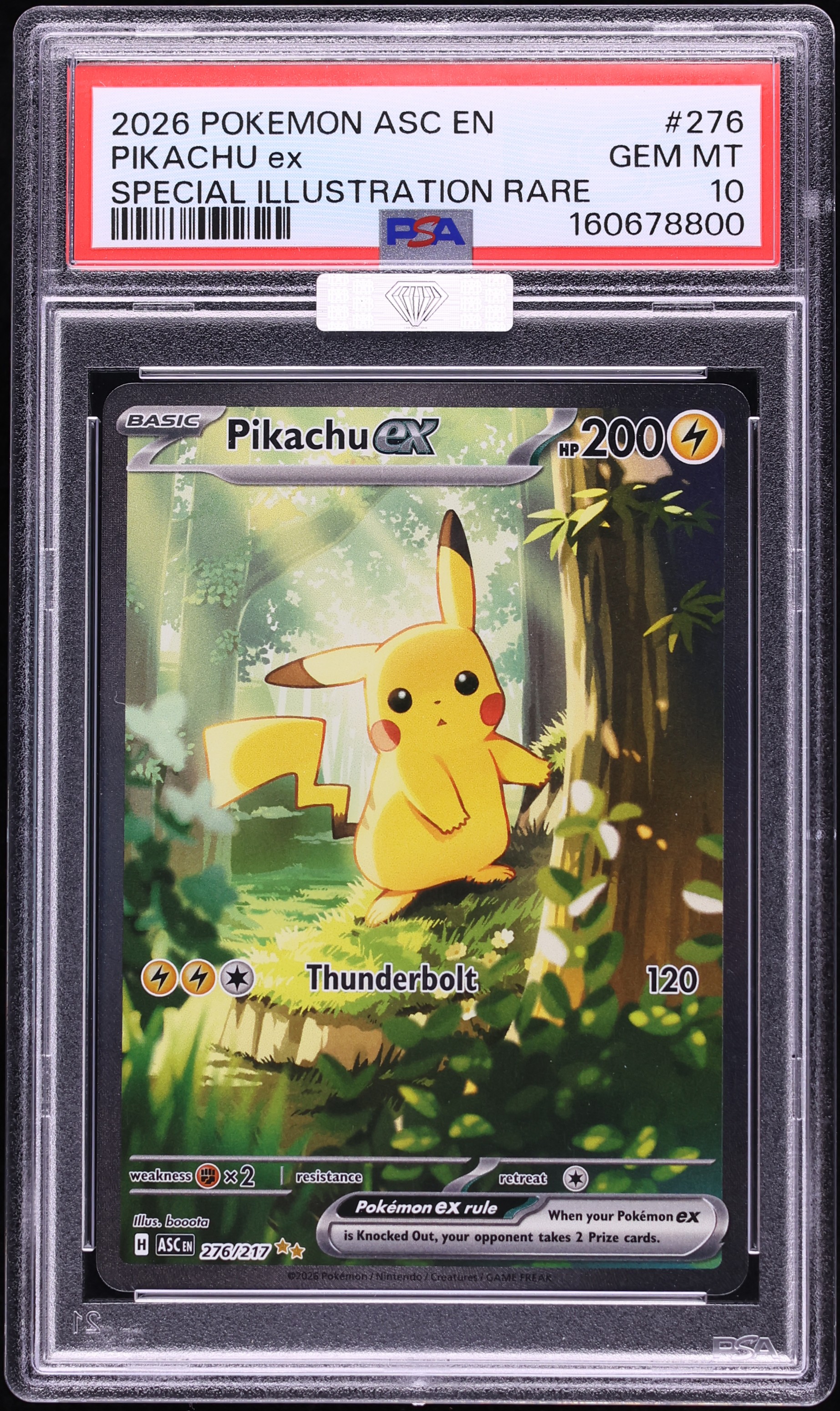 2026 Pokemon Mega Evolution Ascended Heroes SIR Pikachu ex #276 PSA 10 GEM MINT