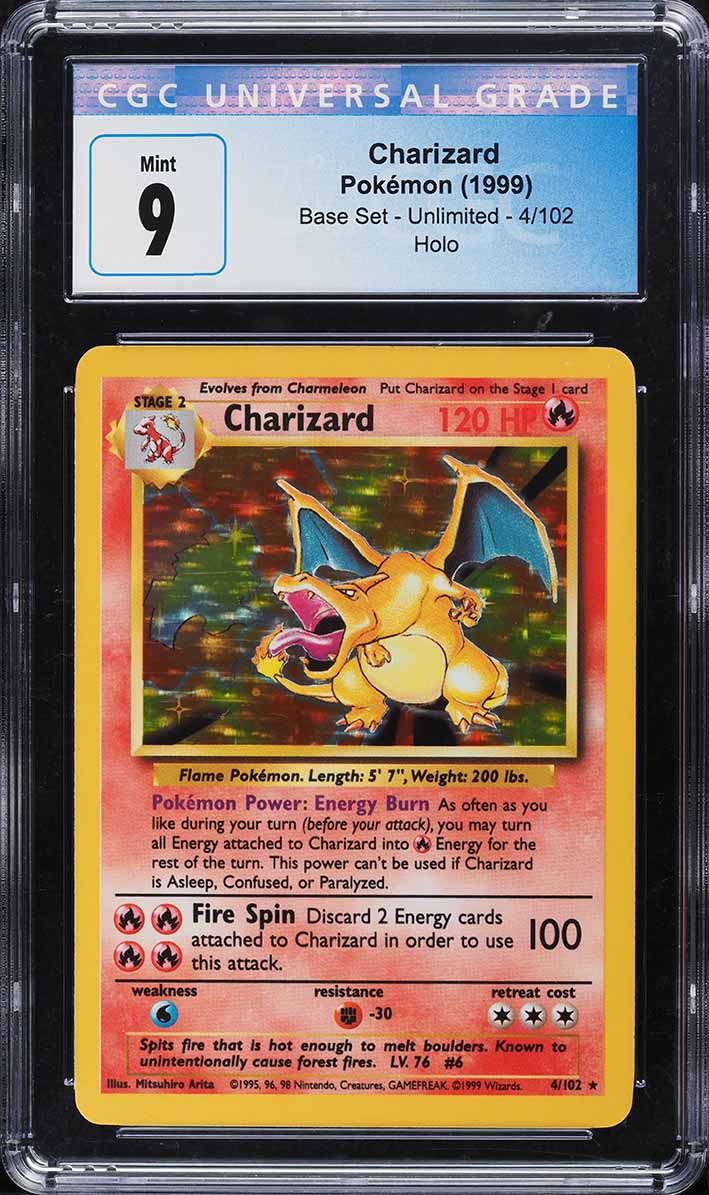 1999 Pokemon Base Set Holo Charizard #4 CGC 9 MINT