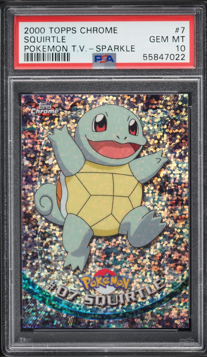 2000 Topps Chrome Pokemon Series 1 Sparkle Squirtle #7 PSA 10 GEM MINT