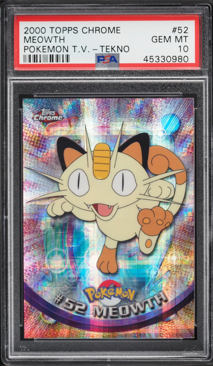 2000 Topps Chrome Pokemon Series 1 Tekno Meowth #52 PSA 10 GEM MINT