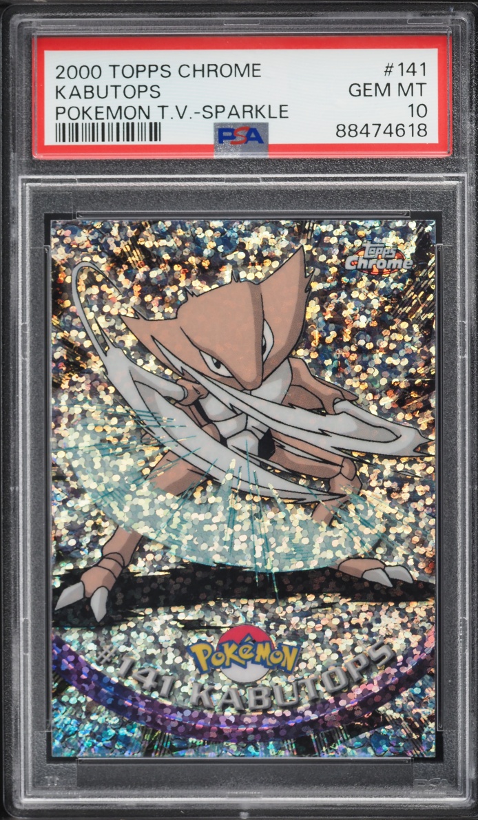 2000 Topps Chrome Pokemon Series 2 Sparkle Kabutops #141 PSA 10 GEM MINT