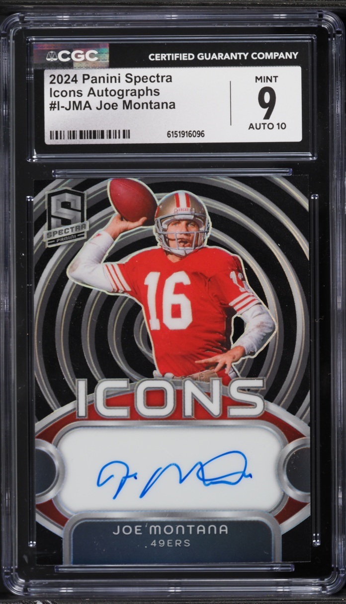 2024 Panini Spectra Icons Joe Montana AUTO /25 #I-JMA CGC 9 MINT