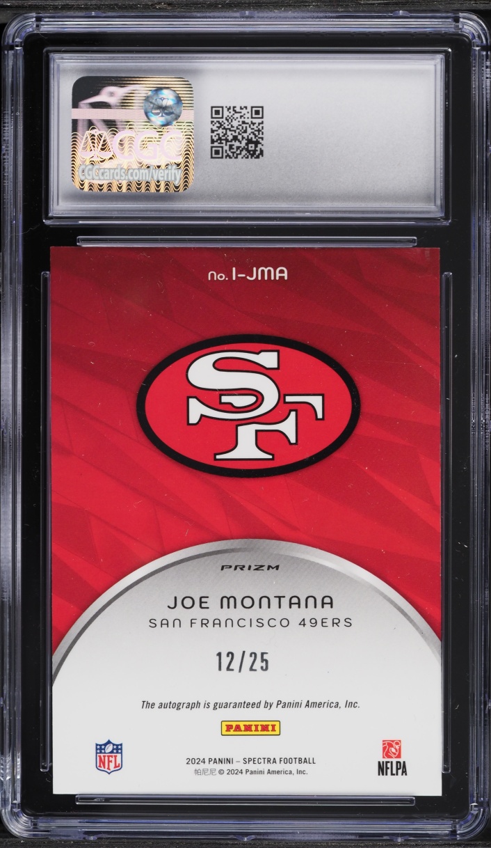 2024 Panini Spectra Icons Joe Montana AUTO /25 #I-JMA CGC 9 MINT