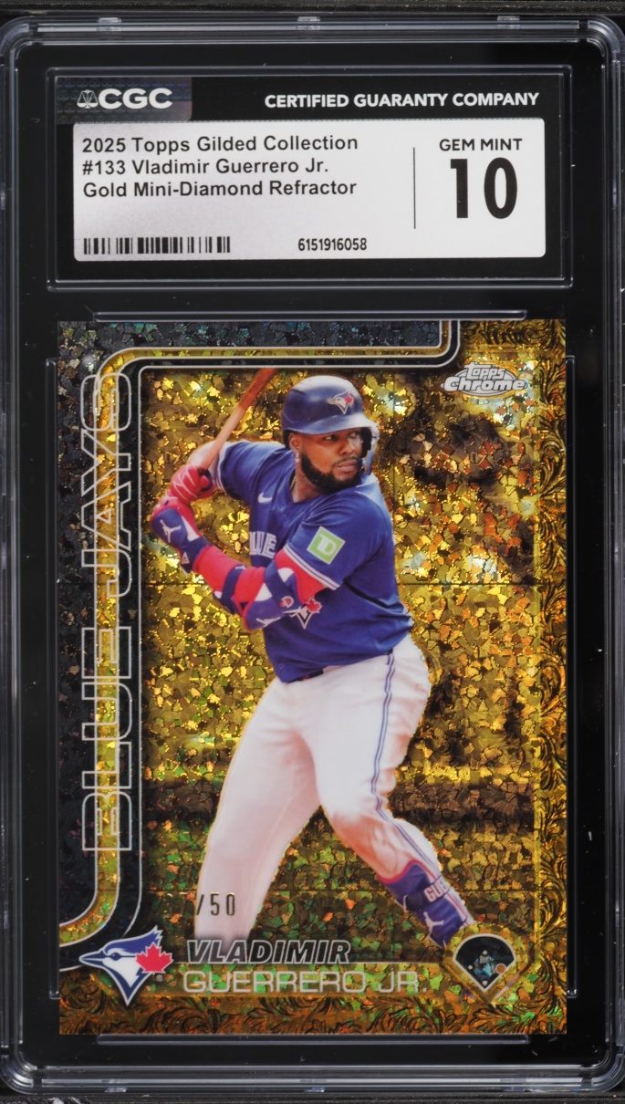 2025 Topps Chrome Gilded Collection Gold Mini-Diamond Ref. Vladimir Guerrero Jr. /50 CGC 10