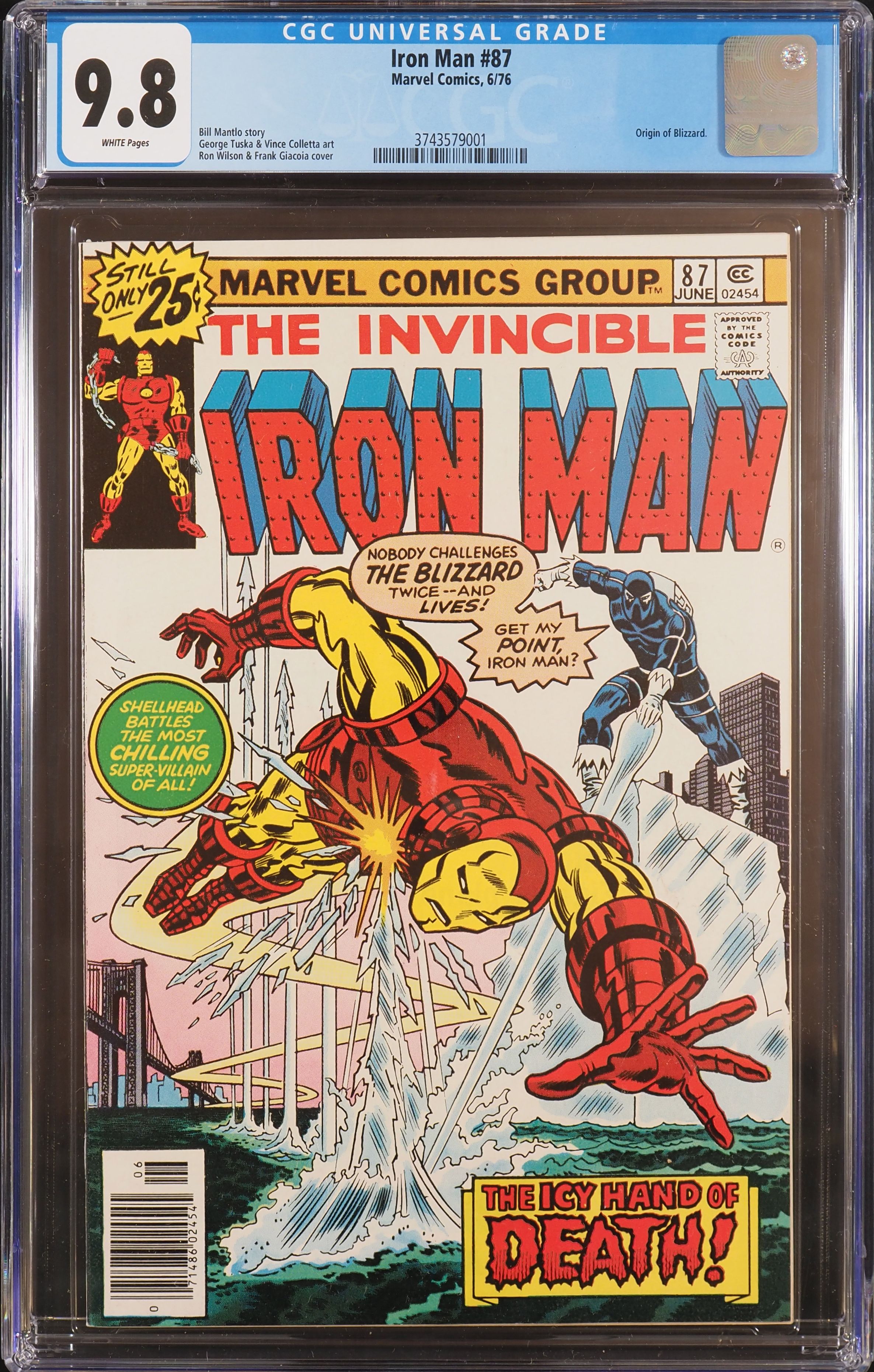 Iron Man #87 (Marvel, 1976) CGC 9.8 White Pages