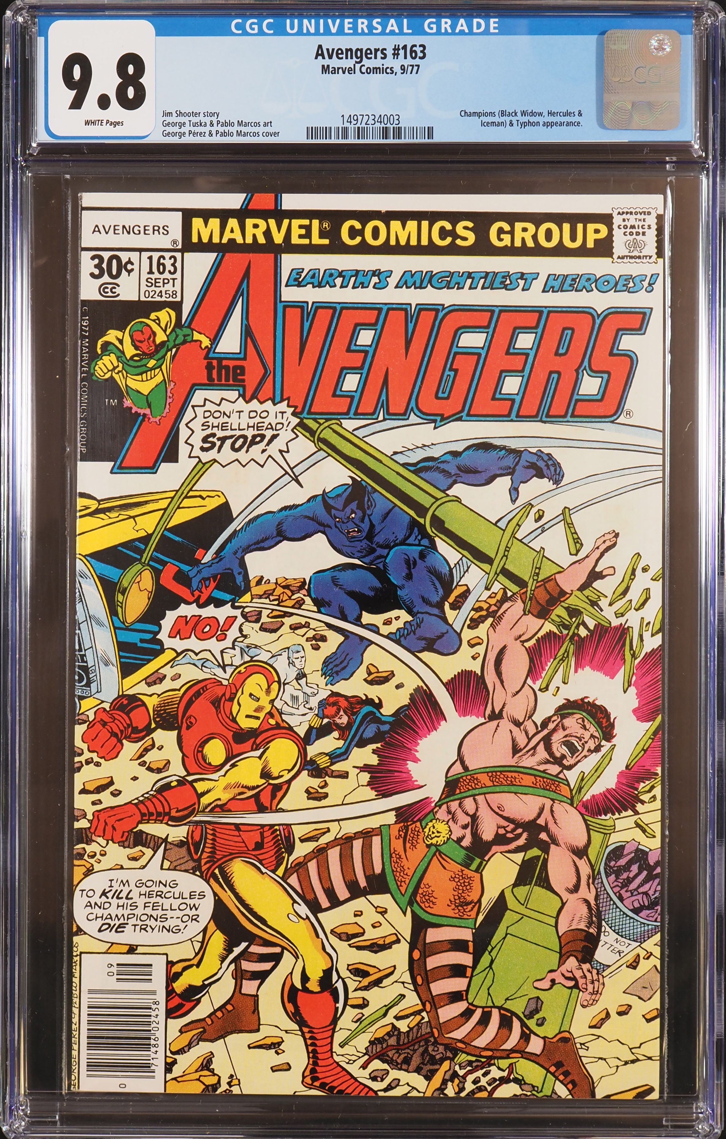Avengers #163 (Marvel, 1977) CGC 9.8 White Pages