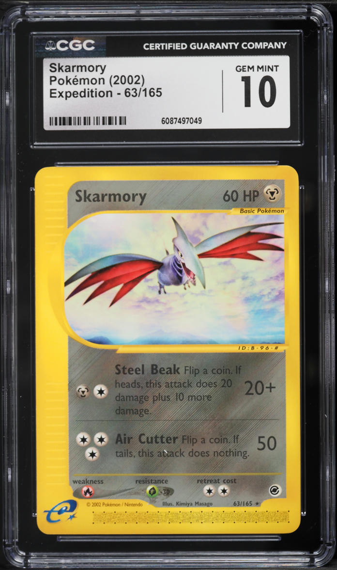 2002 Pokemon Expedition Skarmory #63 CGC 10 GEM MINT