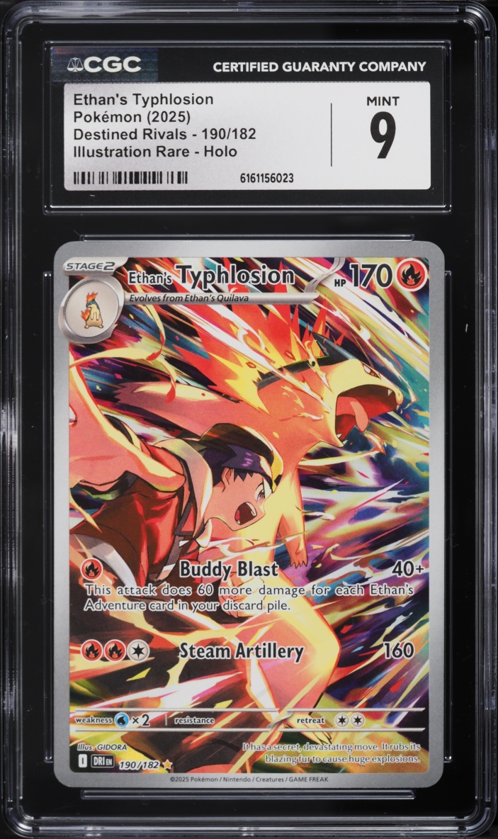 2025 Pokemon Scarlet & Violet Destined Rivals IR Ethan's Typhlosion #190 CGC 9 MINT