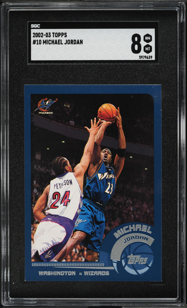 2002 Topps Basketball Michael Jordan #10 SGC 8 NM-MT
