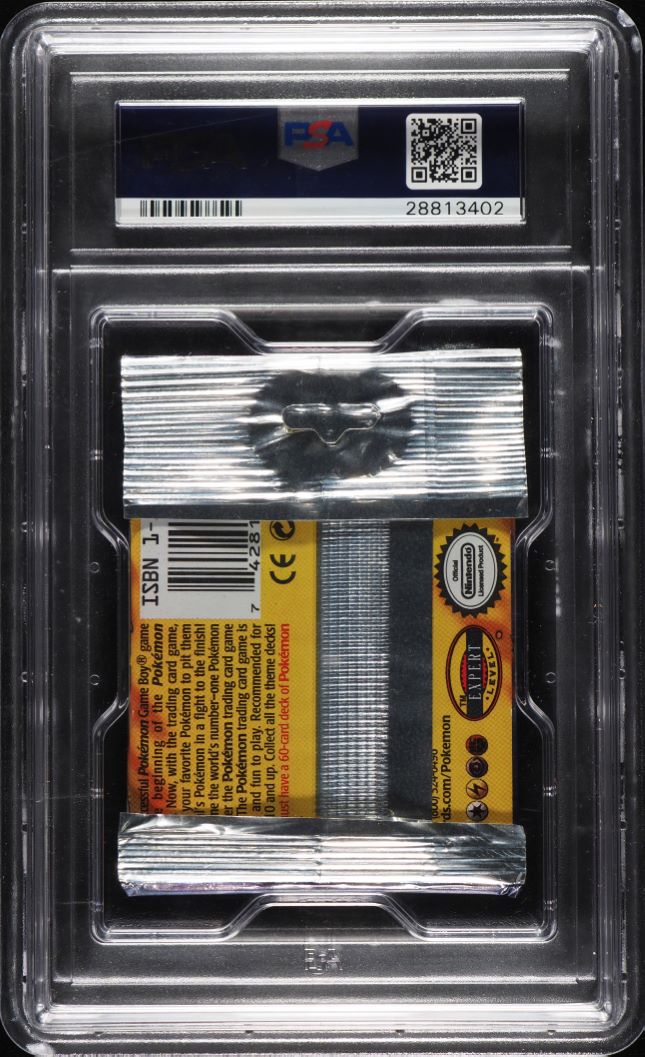 1999 Pokemon Base Set Long Crimp Booster Pack Charizard Art PSA 10 GEM MINT