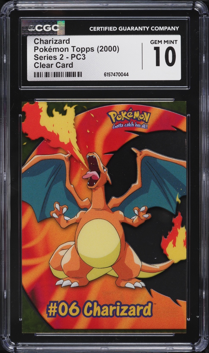2000 Topps Pokemon Series 2 Clear Card Charizard CGC 10 GEM MINT