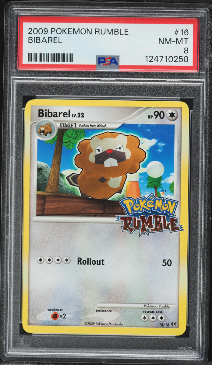 2009 Pokemon Platinum Rumble Bibarel #16 PSA 8 NM-MT