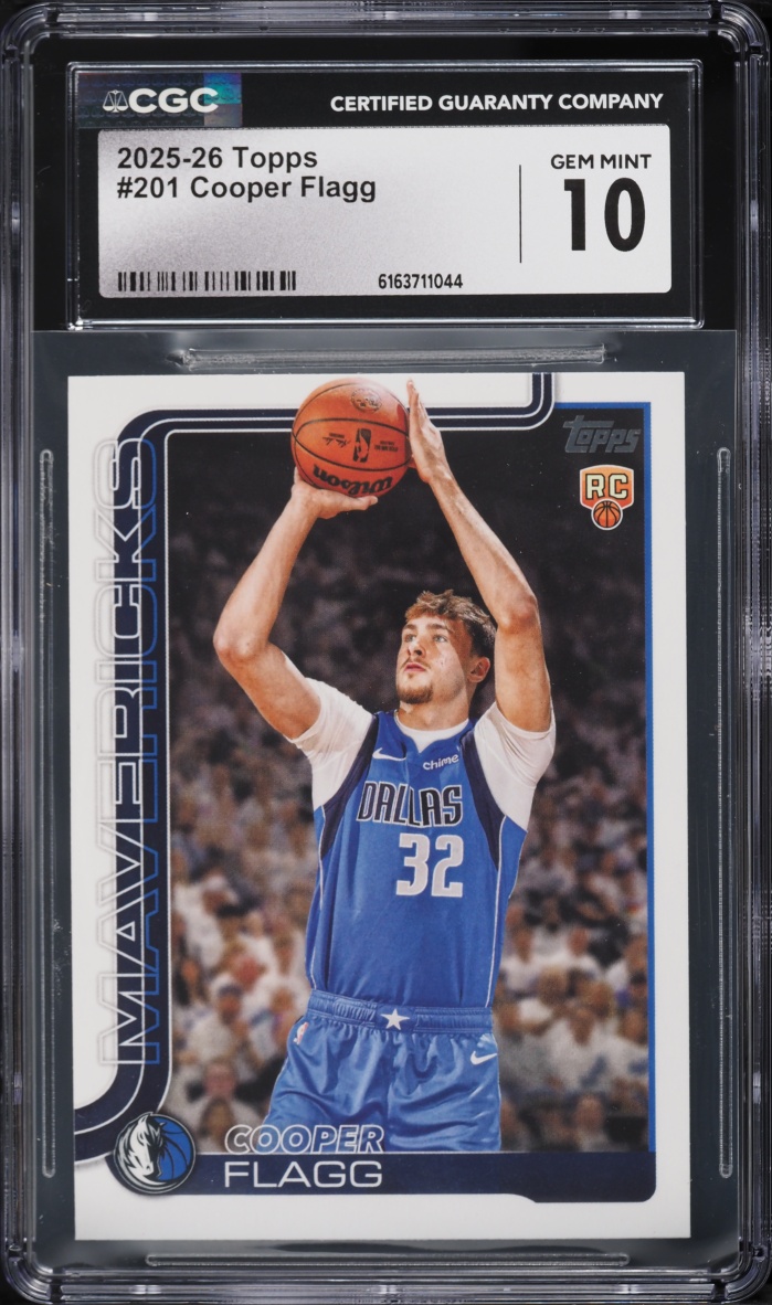 2025 Topps Basketball Cooper Flagg ROOKIE #201 CGC 10 GEM MINT