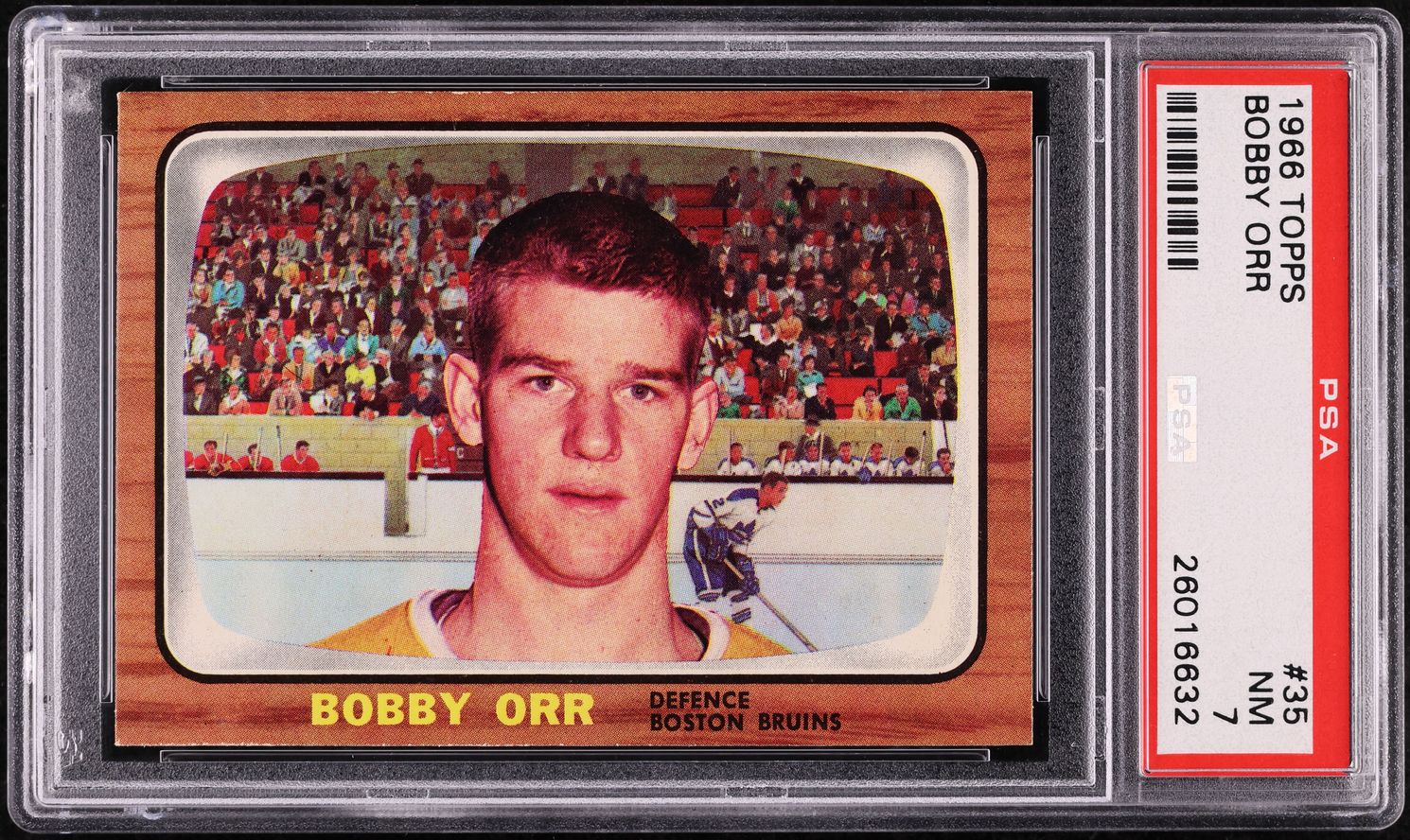1966 Topps Hockey Bobby Orr ROOKIE #35 PSA 7 NRMT