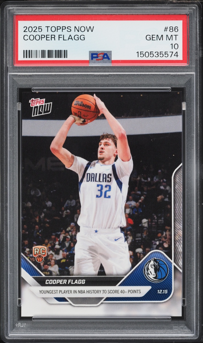 2025 Topps Now Cooper Flagg ROOKIE #86 PSA 10 GEM MINT