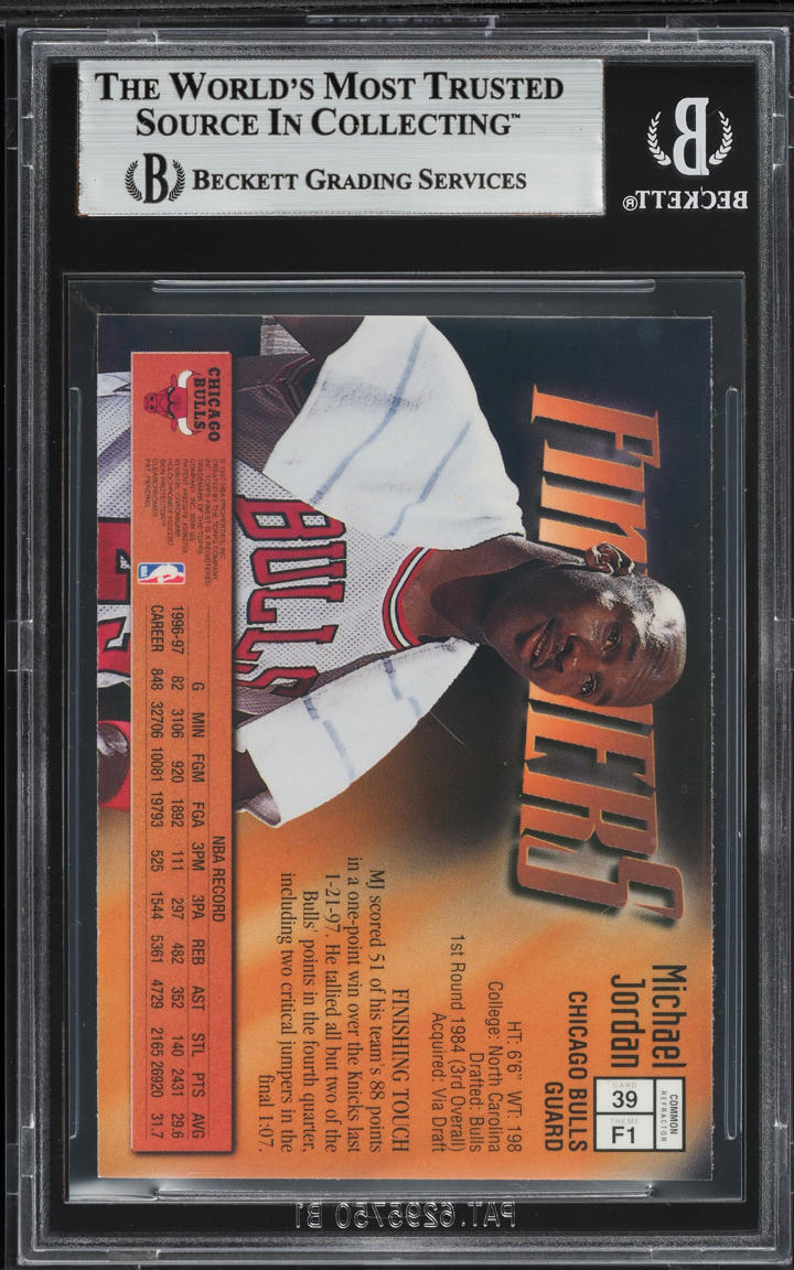 1997 Finest Refractor w/ Coating Michael Jordan #39 BGS 8.5 NM-MT+