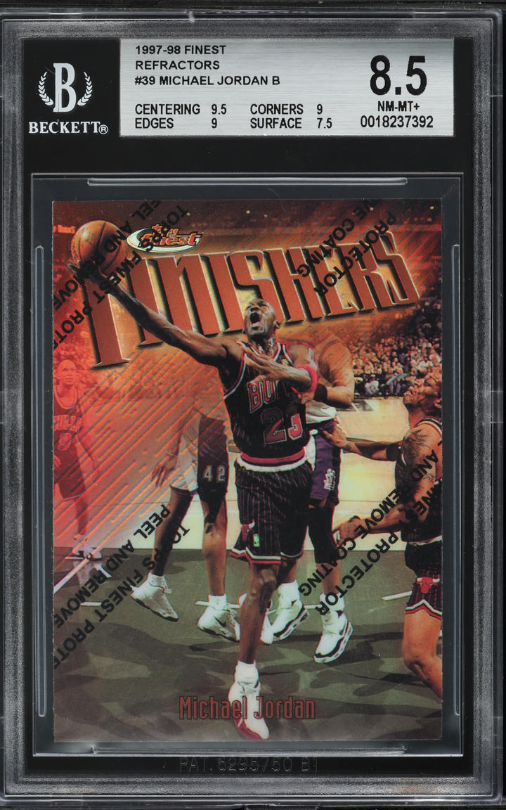 1997 Finest Refractor w/ Coating Michael Jordan #39 BGS 8.5 NM-MT+