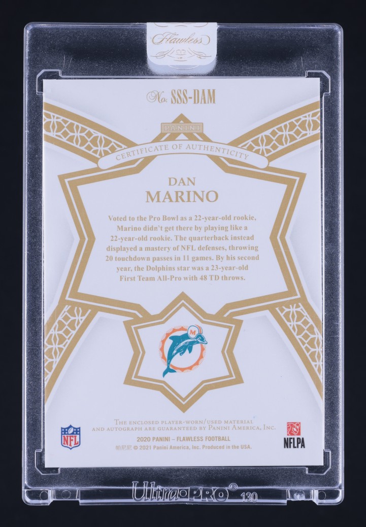 2020 Panini Flawless Star Swatch Dan Marino PATCH AUTO /10 #SSS