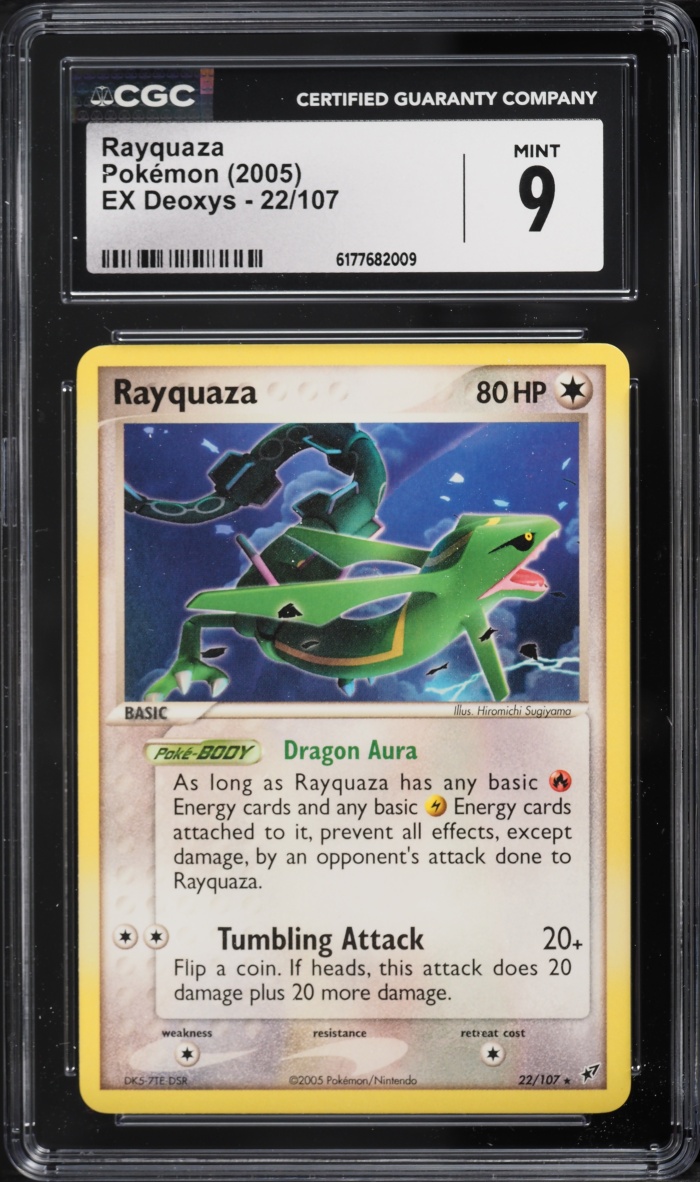 2005 Pokemon Ex Deoxys Rayquaza #22 CGC 9 Mint