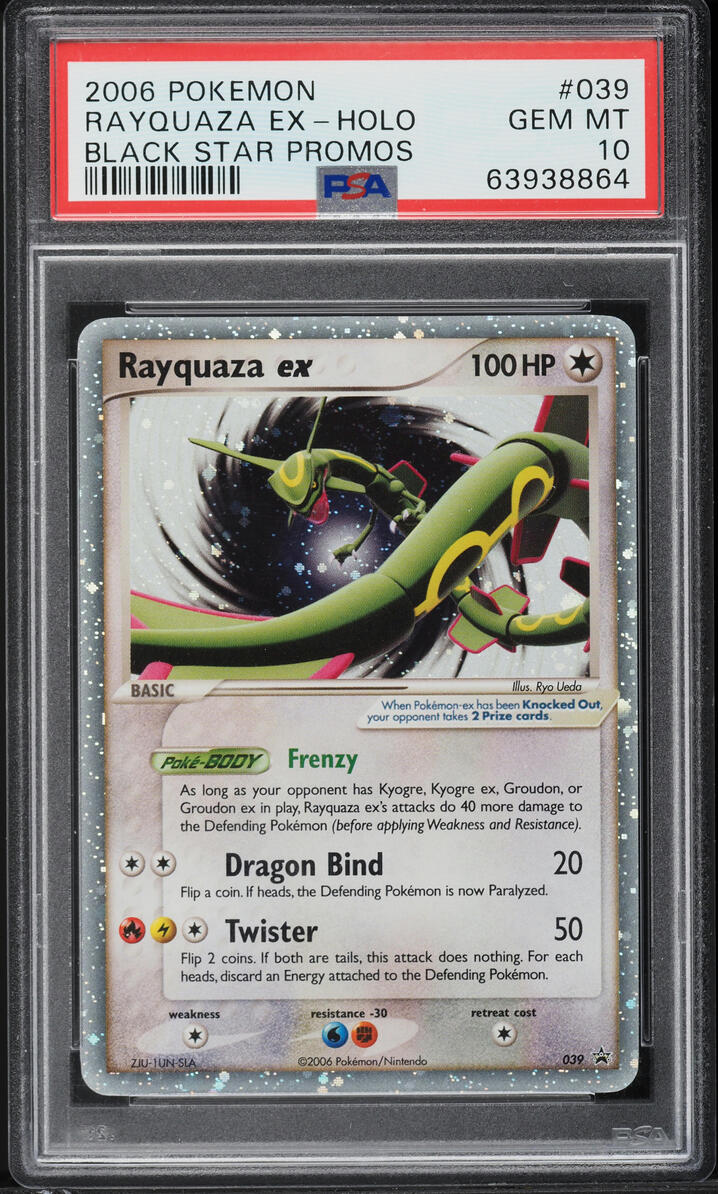 2006 Pokemon Black Star Promo Holo Rayquaza ex #39 PSA 10 GEM MINT
